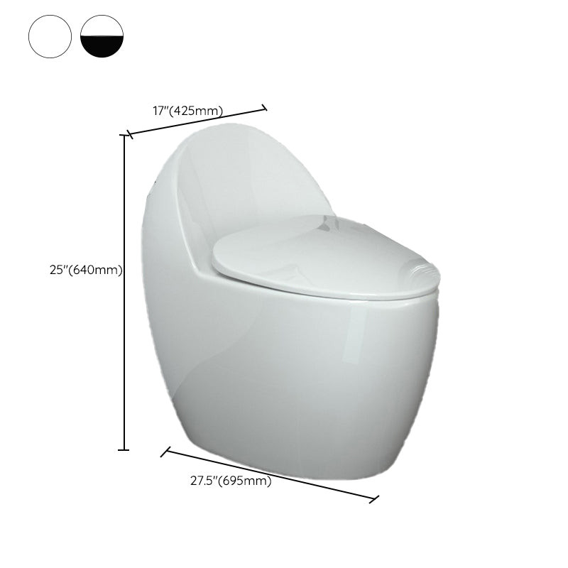 Contemporary Siphon Jet Flush Toilet Floor Mounted Urine Toilet for Bathroom Clearhalo 'Bathroom Remodel & Bathroom Fixtures' 'Home Improvement' 'home_improvement' 'home_improvement_toilets' 'Toilets & Bidets' 'Toilets' 7105456