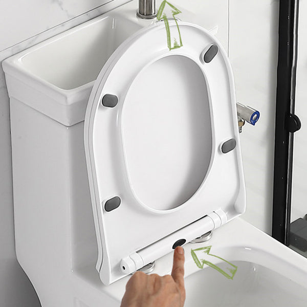 Modern Siphon Jet Flush Toilet Floor Mount One-Piece Toilet Toilet Clearhalo 'Bathroom Remodel & Bathroom Fixtures' 'Home Improvement' 'home_improvement' 'home_improvement_toilets' 'Toilets & Bidets' 'Toilets' 7105498