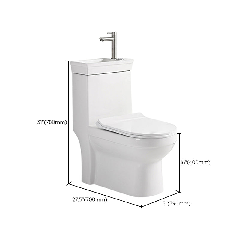 Modern Siphon Jet Flush Toilet Floor Mount One-Piece Toilet Toilet Clearhalo 'Bathroom Remodel & Bathroom Fixtures' 'Home Improvement' 'home_improvement' 'home_improvement_toilets' 'Toilets & Bidets' 'Toilets' 7105505
