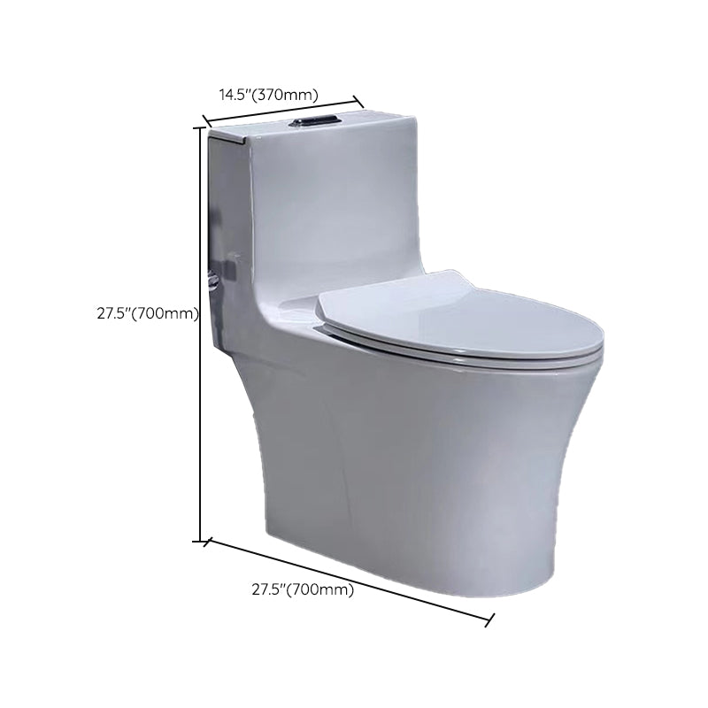Contemporary White Flush Toilet Floor Mounted Toilet Bowl for Washroom Clearhalo 'Bathroom Remodel & Bathroom Fixtures' 'Home Improvement' 'home_improvement' 'home_improvement_toilets' 'Toilets & Bidets' 'Toilets' 7105525