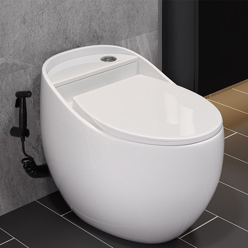 Modern Style Ceramic Flush Toilet All-In-One Toilet Bowl for Washroom White Toilet with Sprayer Clearhalo 'Bathroom Remodel & Bathroom Fixtures' 'Home Improvement' 'home_improvement' 'home_improvement_toilets' 'Toilets & Bidets' 'Toilets' 7105542