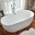 Freestanding Acrylic Bathtub White Modern Center Back to Wall Bath Silver Tub with Freestanding Tub Fillers Clearhalo 'Bathroom Remodel & Bathroom Fixtures' 'Bathtubs' 'Home Improvement' 'home_improvement' 'home_improvement_bathtubs' 'Showers & Bathtubs' 7106950