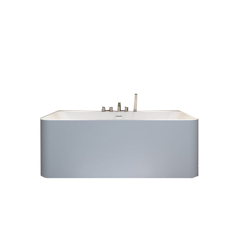 Stone Soaking Tub Antique Finish Rectangular Back to Wall Bath Clearhalo 'Bathroom Remodel & Bathroom Fixtures' 'Bathtubs' 'Home Improvement' 'home_improvement' 'home_improvement_bathtubs' 'Showers & Bathtubs' 7107056