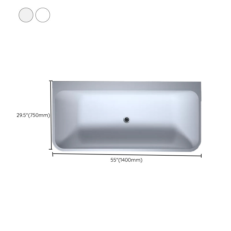 Stone Soaking Tub Antique Finish Rectangular Back to Wall Bath Clearhalo 'Bathroom Remodel & Bathroom Fixtures' 'Bathtubs' 'Home Improvement' 'home_improvement' 'home_improvement_bathtubs' 'Showers & Bathtubs' 7107063