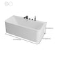 Stone Soaking Tub Antique Finish Rectangular Back to Wall Bath Clearhalo 'Bathroom Remodel & Bathroom Fixtures' 'Bathtubs' 'Home Improvement' 'home_improvement' 'home_improvement_bathtubs' 'Showers & Bathtubs' 7107073