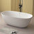 Modern Stone Oval Bathtub Freestanding Soaking Bath Tub , 22.05-inch Tall Gloss White Clearhalo 'Bathroom Remodel & Bathroom Fixtures' 'Bathtubs' 'Home Improvement' 'home_improvement' 'home_improvement_bathtubs' 'Showers & Bathtubs' 7107080