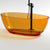 Soaking Stand Alone Bathtub Antique Finish Oval Modern Bath Tub (Faucet not included) Orange Clearhalo 'Bathroom Remodel & Bathroom Fixtures' 'Bathtubs' 'Home Improvement' 'home_improvement' 'home_improvement_bathtubs' 'Showers & Bathtubs' 7107123