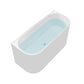 Corner Acrylic Soaking Bathtub Antique Finish Back to Wall Bath Tub Without Seat Tub Clearhalo 'Bathroom Remodel & Bathroom Fixtures' 'Bathtubs' 'Home Improvement' 'home_improvement' 'home_improvement_bathtubs' 'Showers & Bathtubs' 7107177