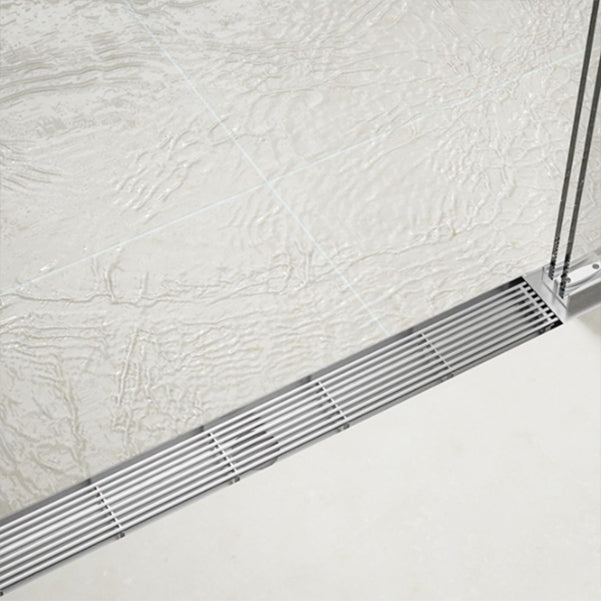 Double Sliding Shower Doors Transparent Tempered Shower Bath Door Clearhalo 'Bathroom Remodel & Bathroom Fixtures' 'Home Improvement' 'home_improvement' 'home_improvement_shower_tub_doors' 'Shower and Tub Doors' 'shower_tub_doors' 'Showers & Bathtubs' 7109191