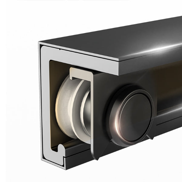 Semi Frameless Shower Door Tempered Double Sliding Shower Doors Clearhalo 'Bathroom Remodel & Bathroom Fixtures' 'Home Improvement' 'home_improvement' 'home_improvement_shower_tub_doors' 'Shower and Tub Doors' 'shower_tub_doors' 'Showers & Bathtubs' 7109216