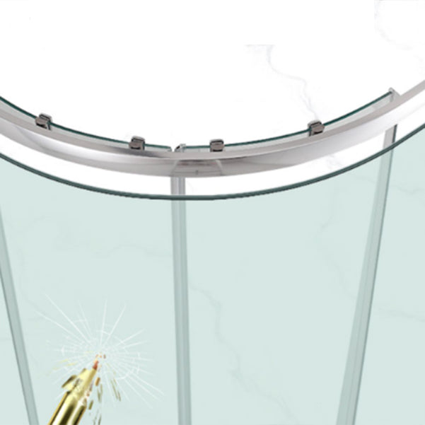 Semi Frameless Shower Door Tempered Double Sliding Shower Bath Door Clearhalo 'Bathroom Remodel & Bathroom Fixtures' 'Home Improvement' 'home_improvement' 'home_improvement_shower_tub_doors' 'Shower and Tub Doors' 'shower_tub_doors' 'Showers & Bathtubs' 7109249