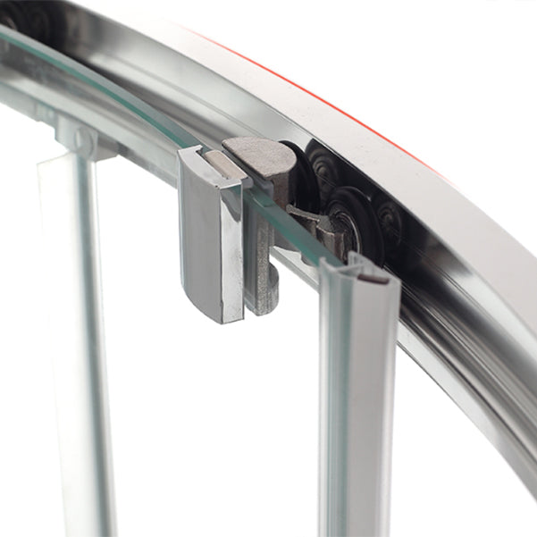 Semi Frameless Shower Door Tempered Double Sliding Shower Bath Door Clearhalo 'Bathroom Remodel & Bathroom Fixtures' 'Home Improvement' 'home_improvement' 'home_improvement_shower_tub_doors' 'Shower and Tub Doors' 'shower_tub_doors' 'Showers & Bathtubs' 7109250