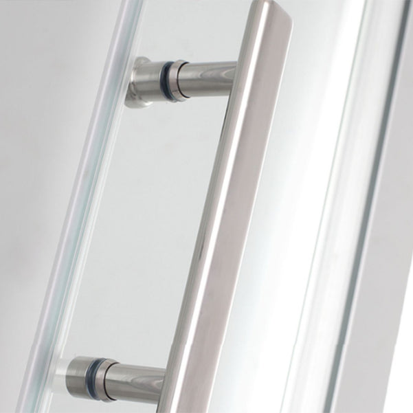 Semi Frameless Shower Door Tempered Double Sliding Shower Bath Door Clearhalo 'Bathroom Remodel & Bathroom Fixtures' 'Home Improvement' 'home_improvement' 'home_improvement_shower_tub_doors' 'Shower and Tub Doors' 'shower_tub_doors' 'Showers & Bathtubs' 7109251