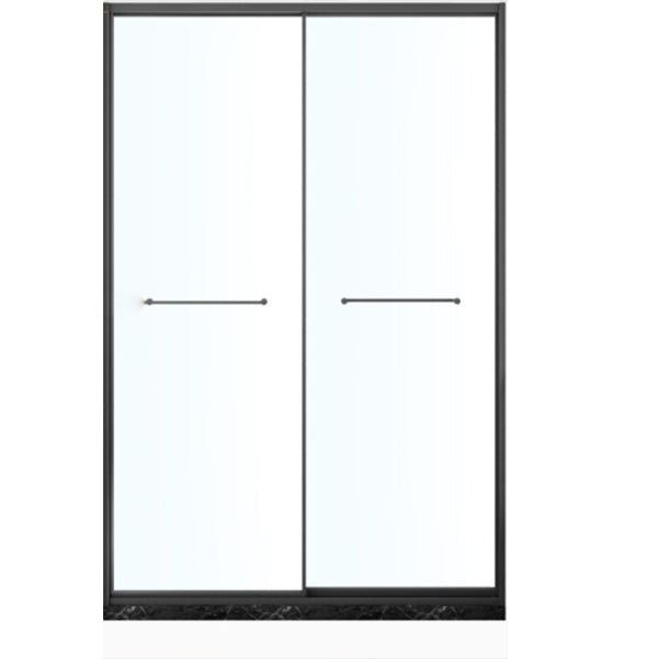 Framed Double Sliding Shower Bath Door Transparent Scratch Resistant Shower Bath Door Clearhalo 'Bathroom Remodel & Bathroom Fixtures' 'Home Improvement' 'home_improvement' 'home_improvement_shower_tub_doors' 'Shower and Tub Doors' 'shower_tub_doors' 'Showers & Bathtubs' 7109284
