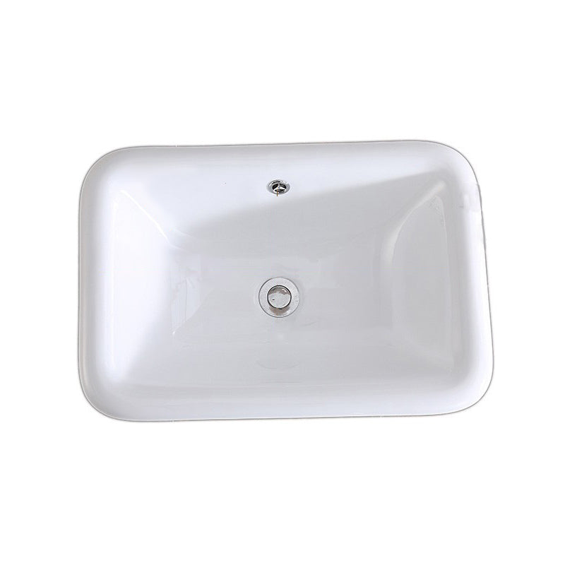 Traditional Drop-in Bathroom Sink Oval Porcelain with Faucet Basin Sink 22"L x 16"W x 7"H Sink Clearhalo 'Bathroom Remodel & Bathroom Fixtures' 'Bathroom Sinks & Faucet Components' 'Bathroom Sinks' 'bathroom_sink' 'Home Improvement' 'home_improvement' 'home_improvement_bathroom_sink' 7109979