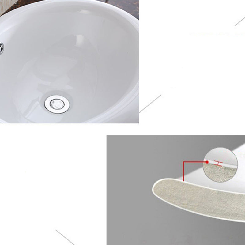 Traditional Drop-in Bathroom Sink Oval Porcelain with Faucet Basin Sink Clearhalo 'Bathroom Remodel & Bathroom Fixtures' 'Bathroom Sinks & Faucet Components' 'Bathroom Sinks' 'bathroom_sink' 'Home Improvement' 'home_improvement' 'home_improvement_bathroom_sink' 7109980