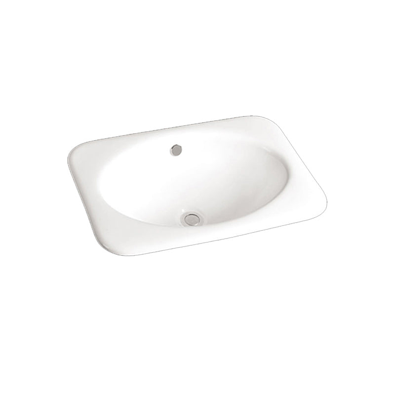 Traditional Drop-in Bathroom Sink Oval Porcelain with Faucet Basin Sink 22"L x 15"W x 6"H Sink Clearhalo 'Bathroom Remodel & Bathroom Fixtures' 'Bathroom Sinks & Faucet Components' 'Bathroom Sinks' 'bathroom_sink' 'Home Improvement' 'home_improvement' 'home_improvement_bathroom_sink' 7109987
