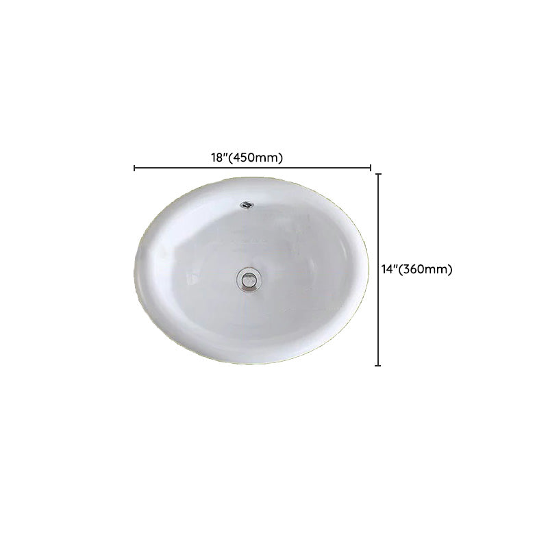 Traditional Drop-in Bathroom Sink Oval Porcelain with Faucet Basin Sink Clearhalo 'Bathroom Remodel & Bathroom Fixtures' 'Bathroom Sinks & Faucet Components' 'Bathroom Sinks' 'bathroom_sink' 'Home Improvement' 'home_improvement' 'home_improvement_bathroom_sink' 7110001