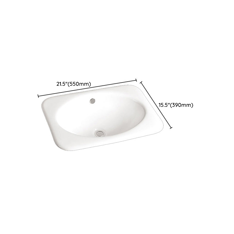 Traditional Drop-in Bathroom Sink Oval Porcelain with Faucet Basin Sink Clearhalo 'Bathroom Remodel & Bathroom Fixtures' 'Bathroom Sinks & Faucet Components' 'Bathroom Sinks' 'bathroom_sink' 'Home Improvement' 'home_improvement' 'home_improvement_bathroom_sink' 7110006