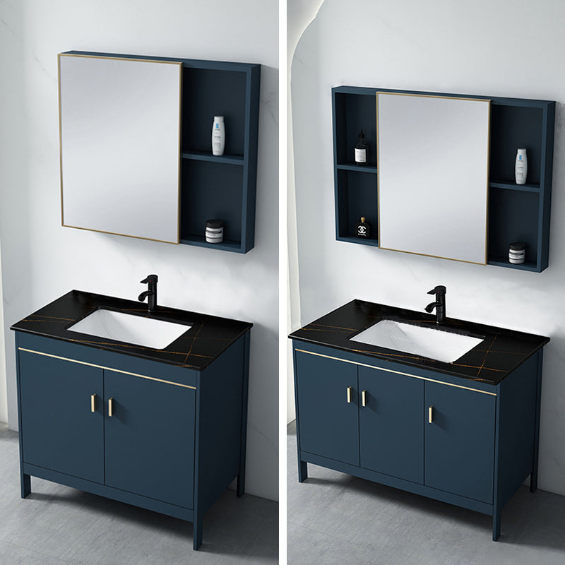 Bathroom Sink Vanity Rectangular Doors Drawers Faucet Vanity Sink with Mirror Clearhalo 'Bathroom Remodel & Bathroom Fixtures' 'Bathroom Vanities' 'bathroom_vanities' 'Home Improvement' 'home_improvement' 'home_improvement_bathroom_vanities' 7110018