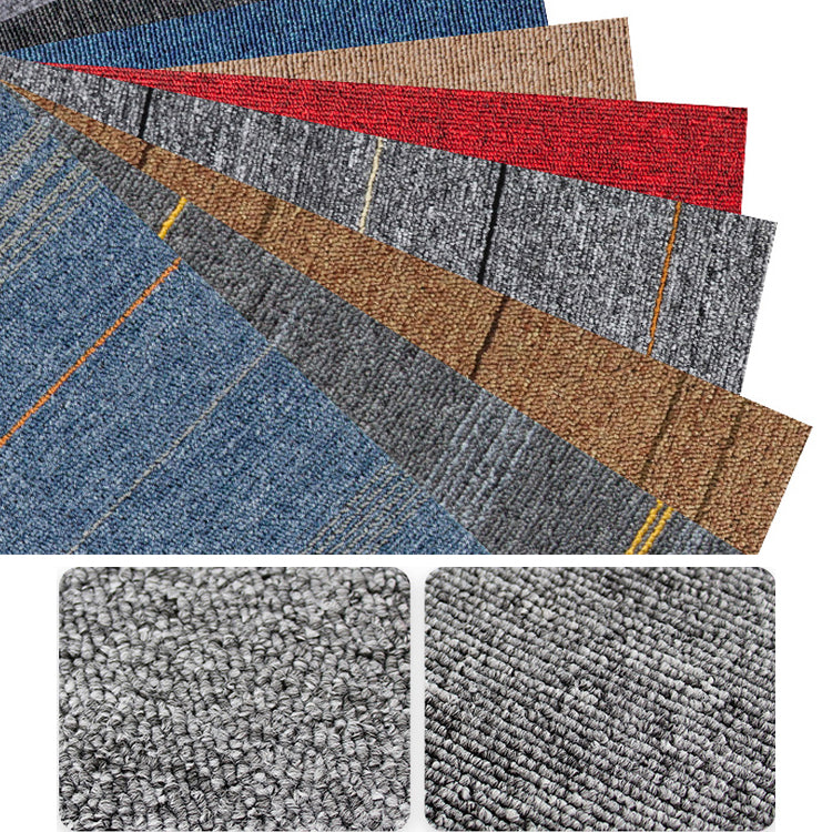 Modern Carpet Floor Tile Self Adhesive Level Loop Stain Resistant Carpet Tile Clearhalo 'Carpet Tiles & Carpet Squares' 'carpet_tiles_carpet_squares' 'Flooring 'Home Improvement' 'home_improvement' 'home_improvement_carpet_tiles_carpet_squares' Walls and Ceiling' 7110275