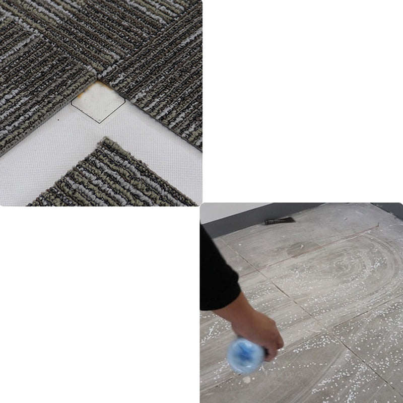 Modern Carpet Floor Tile Self Adhesive Level Loop Stain Resistant Carpet Tile Clearhalo 'Carpet Tiles & Carpet Squares' 'carpet_tiles_carpet_squares' 'Flooring 'Home Improvement' 'home_improvement' 'home_improvement_carpet_tiles_carpet_squares' Walls and Ceiling' 7110278