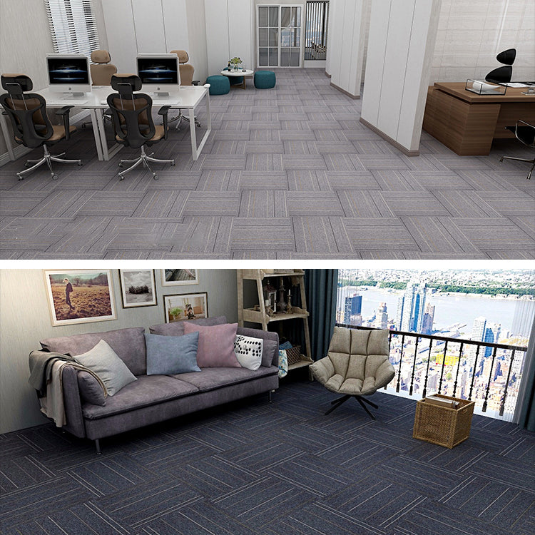 Carpet Tiles Solid Color Stain Resistant Multi Level Loop Indoor Carpet Tiles Clearhalo 'Carpet Tiles & Carpet Squares' 'carpet_tiles_carpet_squares' 'Flooring 'Home Improvement' 'home_improvement' 'home_improvement_carpet_tiles_carpet_squares' Walls and Ceiling' 7110317