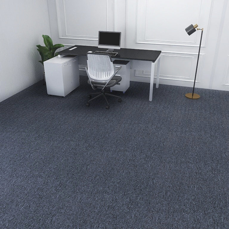 Carpet Tiles Solid Color Stain Resistant Multi Level Loop Indoor Carpet Tiles Light Gray 107.6 sq ft. - 40 Pieces Clearhalo 'Carpet Tiles & Carpet Squares' 'carpet_tiles_carpet_squares' 'Flooring 'Home Improvement' 'home_improvement' 'home_improvement_carpet_tiles_carpet_squares' Walls and Ceiling' 7110331