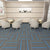 Carpet Tiles Solid Color Stain Resistant Multi Level Loop Indoor Carpet Tiles Gray-Blue 107.6 sq ft. - 40 Pieces Asphalt Clearhalo 'Carpet Tiles & Carpet Squares' 'carpet_tiles_carpet_squares' 'Flooring 'Home Improvement' 'home_improvement' 'home_improvement_carpet_tiles_carpet_squares' Walls and Ceiling' 7110341