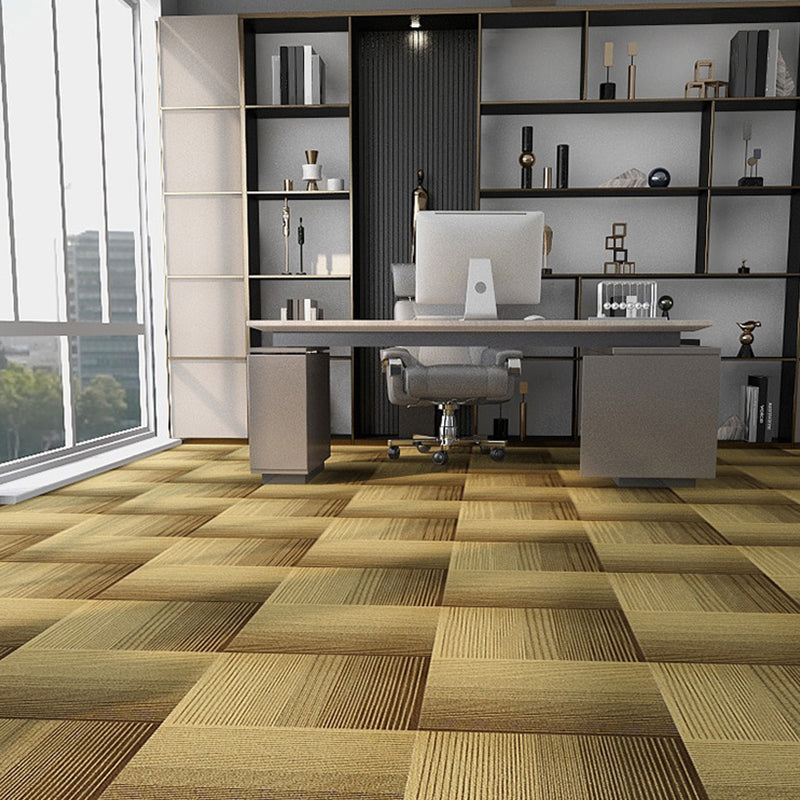 Modern Carpet Floor Tile Level Loop Self Adhesive Stain Resistant Carpet Tiles Ginger 40-Piece Set Clearhalo 'Carpet Tiles & Carpet Squares' 'carpet_tiles_carpet_squares' 'Flooring 'Home Improvement' 'home_improvement' 'home_improvement_carpet_tiles_carpet_squares' Walls and Ceiling' 7110378