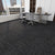 Modern Carpet Floor Tile Level Loop Self Adhesive Stain Resistant Carpet Tiles Gloss Black 40-Piece Set Clearhalo 'Carpet Tiles & Carpet Squares' 'carpet_tiles_carpet_squares' 'Flooring 'Home Improvement' 'home_improvement' 'home_improvement_carpet_tiles_carpet_squares' Walls and Ceiling' 7110380