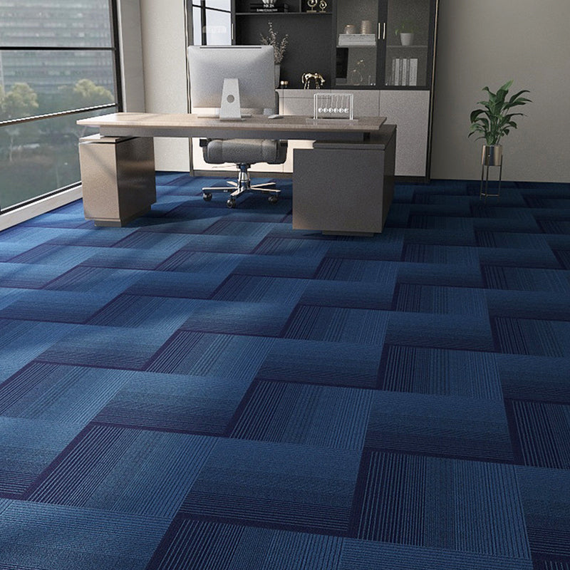 Modern Carpet Floor Tile Level Loop Self Adhesive Stain Resistant Carpet Tiles Dark Blue 40-Piece Set Clearhalo 'Carpet Tiles & Carpet Squares' 'carpet_tiles_carpet_squares' 'Flooring 'Home Improvement' 'home_improvement' 'home_improvement_carpet_tiles_carpet_squares' Walls and Ceiling' 7110384