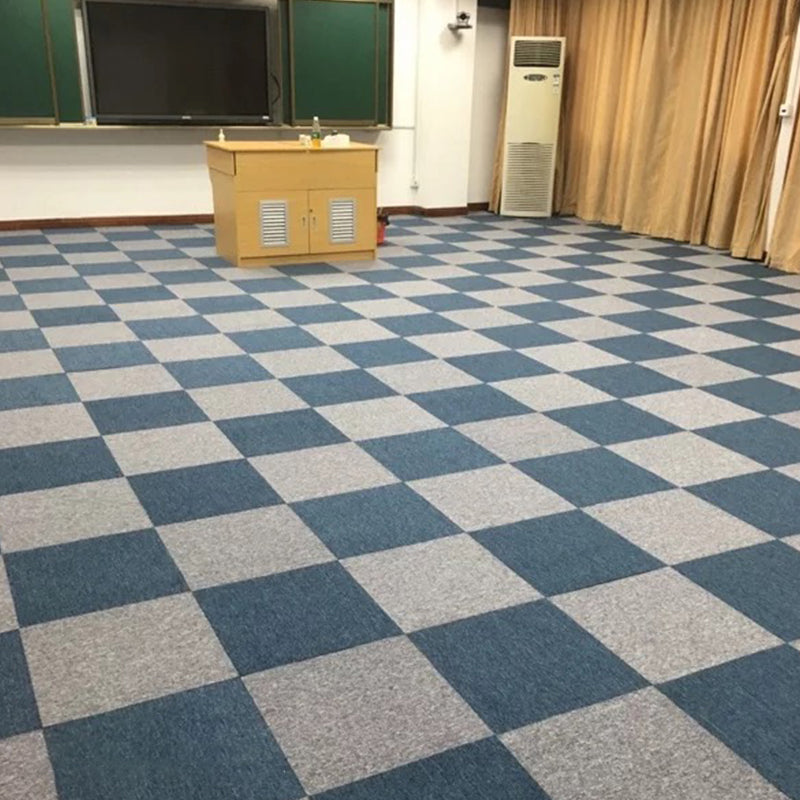 Modern Carpet Floor Tile Level Loop Self Adhesive Stain Resistant Carpet Tiles Grey Blue 40-Piece Set Clearhalo 'Carpet Tiles & Carpet Squares' 'carpet_tiles_carpet_squares' 'Flooring 'Home Improvement' 'home_improvement' 'home_improvement_carpet_tiles_carpet_squares' Walls and Ceiling' 7110389