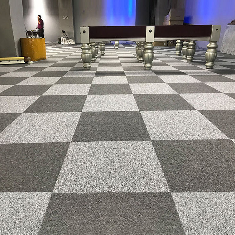 Modern Carpet Floor Tile Self Adhesive Level Loop Fade Resistant Carpet Tiles Dark Grey/ Light Grey Clearhalo 'Carpet Tiles & Carpet Squares' 'carpet_tiles_carpet_squares' 'Flooring 'Home Improvement' 'home_improvement' 'home_improvement_carpet_tiles_carpet_squares' Walls and Ceiling' 7110473