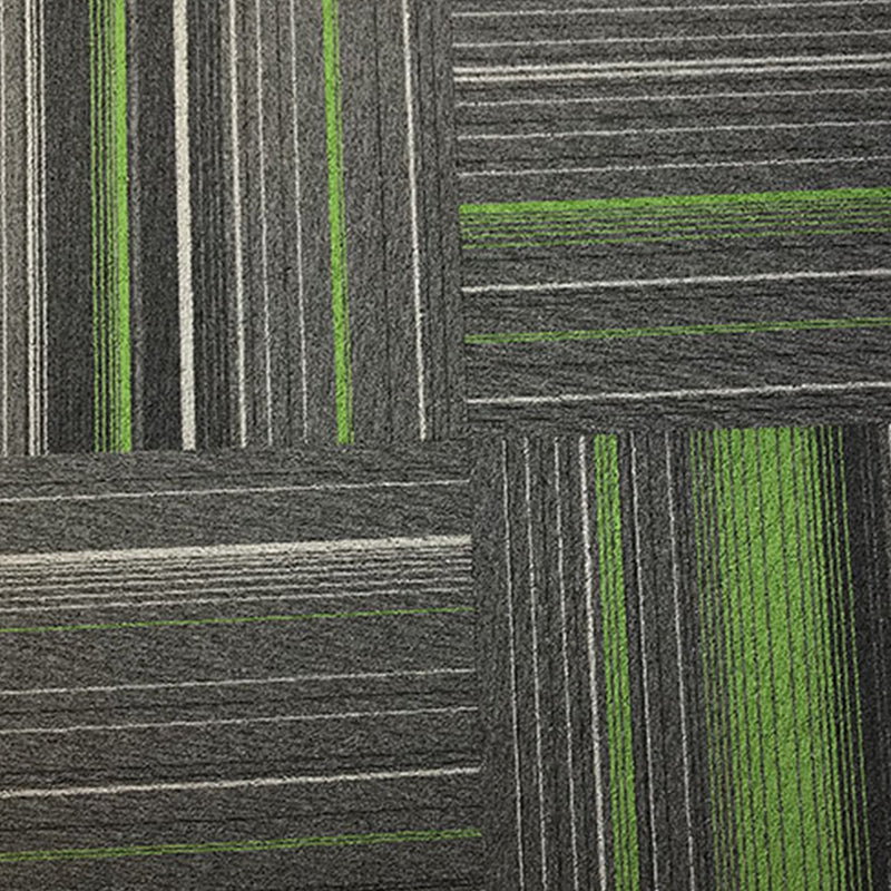 Modern Carpet Floor Tile Self Adhesive Level Loop Fade Resistant Carpet Tiles Black Green Asphalt Clearhalo 'Carpet Tiles & Carpet Squares' 'carpet_tiles_carpet_squares' 'Flooring 'Home Improvement' 'home_improvement' 'home_improvement_carpet_tiles_carpet_squares' Walls and Ceiling' 7110476