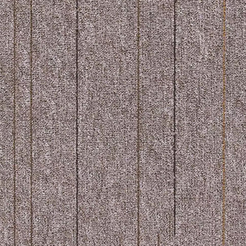 Modern Carpet Floor Tile Self Adhesive Level Loop Fade Resistant Carpet Tiles Shallow Coffee Striped Clearhalo 'Carpet Tiles & Carpet Squares' 'carpet_tiles_carpet_squares' 'Flooring 'Home Improvement' 'home_improvement' 'home_improvement_carpet_tiles_carpet_squares' Walls and Ceiling' 7110496