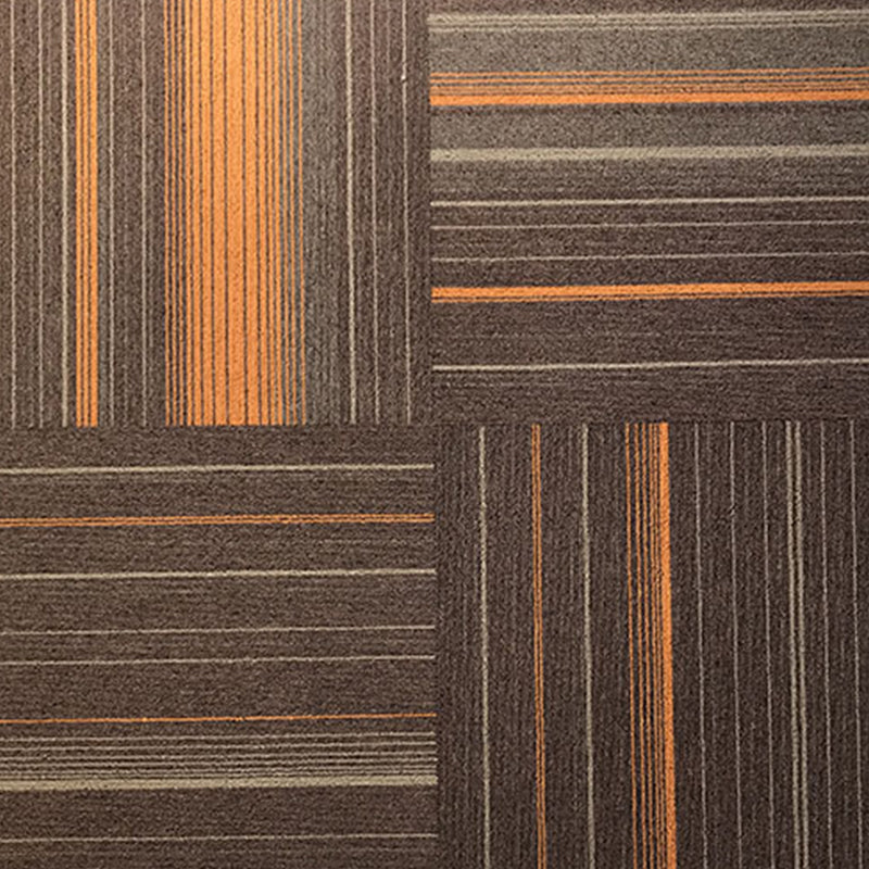 Modern Carpet Floor Tile Self Adhesive Level Loop Fade Resistant Carpet Tiles Coffee Orange Asphalt Clearhalo 'Carpet Tiles & Carpet Squares' 'carpet_tiles_carpet_squares' 'Flooring 'Home Improvement' 'home_improvement' 'home_improvement_carpet_tiles_carpet_squares' Walls and Ceiling' 7110504