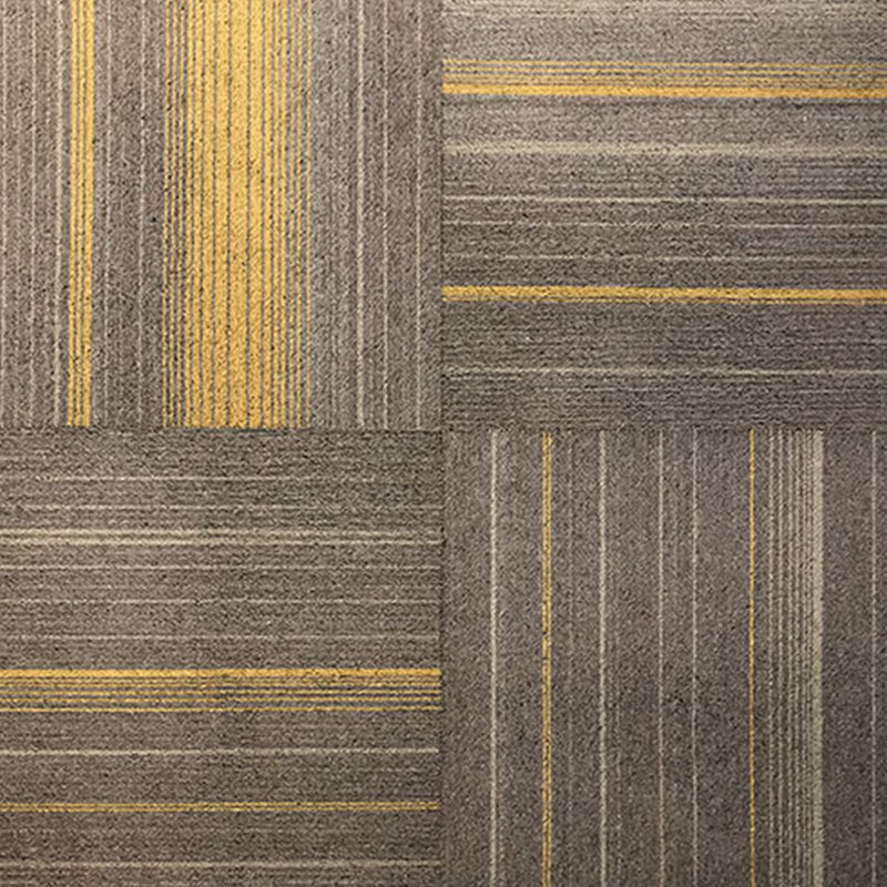 Modern Carpet Floor Tile Self Adhesive Level Loop Fade Resistant Carpet Tiles Coffee-Yellow Asphalt Clearhalo 'Carpet Tiles & Carpet Squares' 'carpet_tiles_carpet_squares' 'Flooring 'Home Improvement' 'home_improvement' 'home_improvement_carpet_tiles_carpet_squares' Walls and Ceiling' 7110510