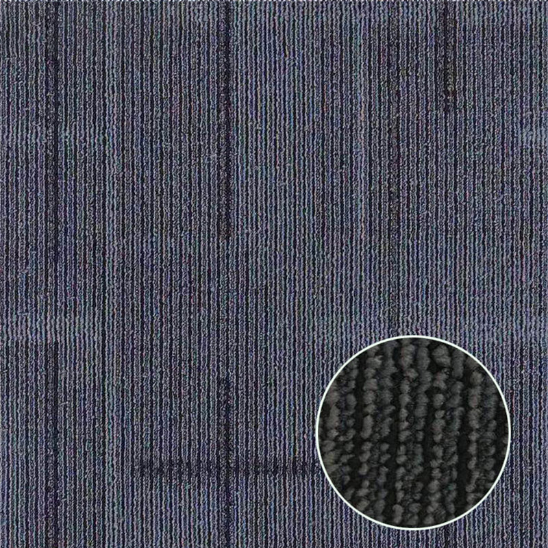 Modern Carpet Floor Tile Self Adhesive Level Loop Fade Resistant Carpet Tiles Dark Gray/ Black Asphalt Clearhalo 'Carpet Tiles & Carpet Squares' 'carpet_tiles_carpet_squares' 'Flooring 'Home Improvement' 'home_improvement' 'home_improvement_carpet_tiles_carpet_squares' Walls and Ceiling' 7110512