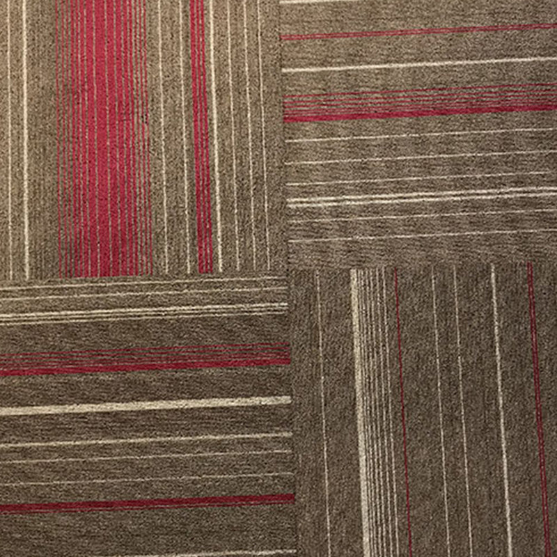 Modern Carpet Floor Tile Self Adhesive Level Loop Fade Resistant Carpet Tiles Coffee Red Asphalt Clearhalo 'Carpet Tiles & Carpet Squares' 'carpet_tiles_carpet_squares' 'Flooring 'Home Improvement' 'home_improvement' 'home_improvement_carpet_tiles_carpet_squares' Walls and Ceiling' 7110516