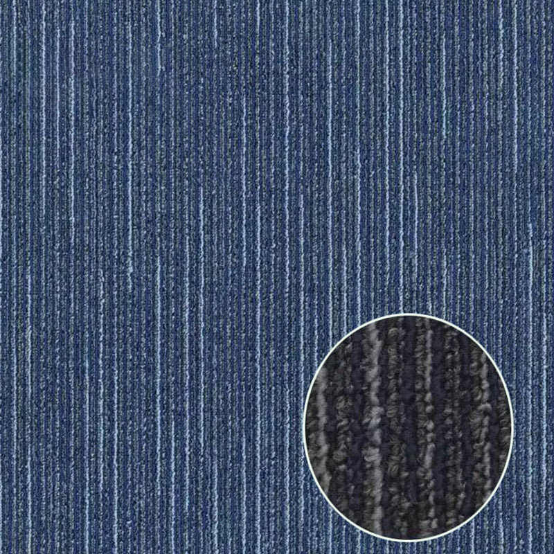 Modern Carpet Floor Tile Self Adhesive Level Loop Fade Resistant Carpet Tiles Navy Blue Asphalt Clearhalo 'Carpet Tiles & Carpet Squares' 'carpet_tiles_carpet_squares' 'Flooring 'Home Improvement' 'home_improvement' 'home_improvement_carpet_tiles_carpet_squares' Walls and Ceiling' 7110517