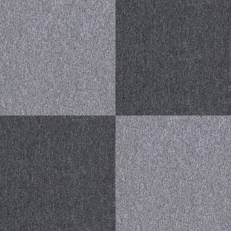 Modern Carpet Floor Tile Adhesive Tabs Level Loop Odor Resistant Carpet Tiles Dark Grey Light Grey Clearhalo 'Carpet Tiles & Carpet Squares' 'carpet_tiles_carpet_squares' 'Flooring 'Home Improvement' 'home_improvement' 'home_improvement_carpet_tiles_carpet_squares' Walls and Ceiling' 7110562