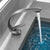 Unique Bathroom Faucet Waterfall Spout Brass Washroom Faucet Grey Clearhalo 'Bathroom Remodel & Bathroom Fixtures' 'Bathroom Sink Faucets' 'Bathroom Sinks & Faucet Components' 'bathroom_sink_faucets' 'Home Improvement' 'home_improvement' 'home_improvement_bathroom_sink_faucets' 7110609