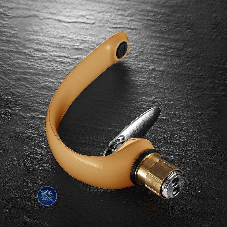 Unique Bathroom Faucet Waterfall Spout Brass Washroom Faucet Clearhalo 'Bathroom Remodel & Bathroom Fixtures' 'Bathroom Sink Faucets' 'Bathroom Sinks & Faucet Components' 'bathroom_sink_faucets' 'Home Improvement' 'home_improvement' 'home_improvement_bathroom_sink_faucets' 7110616