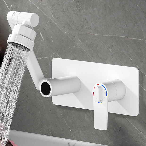 Bathroom Faucet Wall-mounted Lever Handle Multi-function Faucet Clearhalo 'Bathroom Remodel & Bathroom Fixtures' 'Bathroom Sink Faucets' 'Bathroom Sinks & Faucet Components' 'bathroom_sink_faucets' 'Home Improvement' 'home_improvement' 'home_improvement_bathroom_sink_faucets' 7110630