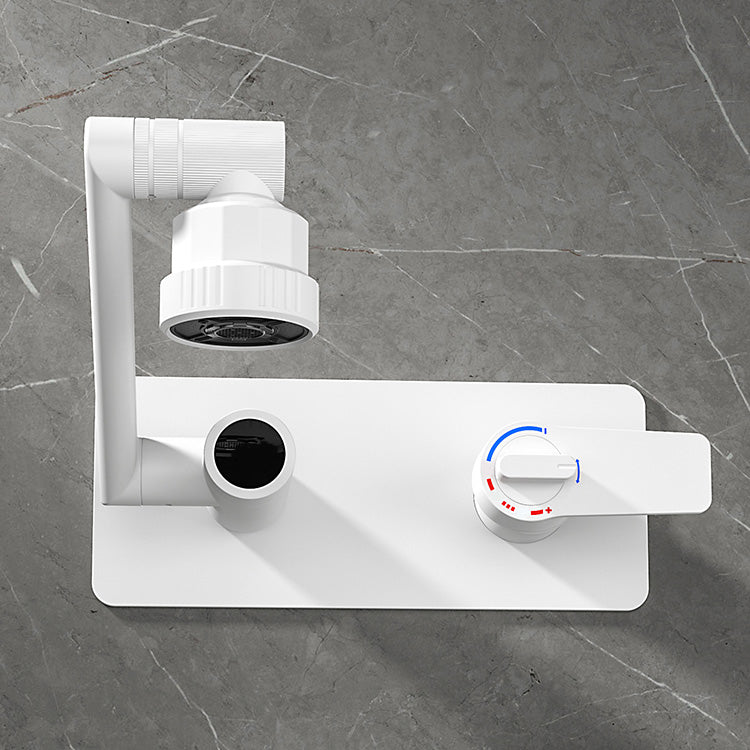 Bathroom Faucet Wall-mounted Lever Handle Multi-function Faucet Clearhalo 'Bathroom Remodel & Bathroom Fixtures' 'Bathroom Sink Faucets' 'Bathroom Sinks & Faucet Components' 'bathroom_sink_faucets' 'Home Improvement' 'home_improvement' 'home_improvement_bathroom_sink_faucets' 7110633