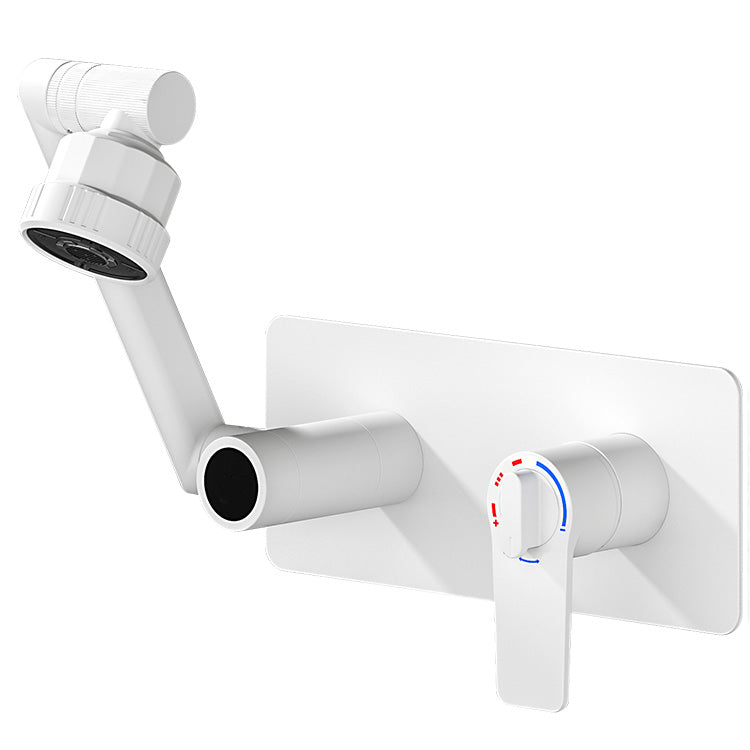 Bathroom Faucet Wall-mounted Lever Handle Multi-function Faucet Clearhalo 'Bathroom Remodel & Bathroom Fixtures' 'Bathroom Sink Faucets' 'Bathroom Sinks & Faucet Components' 'bathroom_sink_faucets' 'Home Improvement' 'home_improvement' 'home_improvement_bathroom_sink_faucets' 7110638