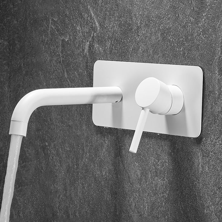 Bathroom Faucet Wall-mounted Lever Handle Multi-function Faucet Ivory Swivel Clearhalo 'Bathroom Remodel & Bathroom Fixtures' 'Bathroom Sink Faucets' 'Bathroom Sinks & Faucet Components' 'bathroom_sink_faucets' 'Home Improvement' 'home_improvement' 'home_improvement_bathroom_sink_faucets' 7110654