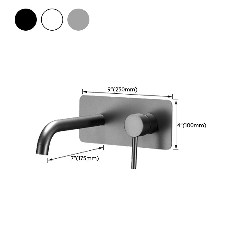 Bathroom Faucet Wall-mounted Lever Handle Multi-function Faucet Clearhalo 'Bathroom Remodel & Bathroom Fixtures' 'Bathroom Sink Faucets' 'Bathroom Sinks & Faucet Components' 'bathroom_sink_faucets' 'Home Improvement' 'home_improvement' 'home_improvement_bathroom_sink_faucets' 7110663