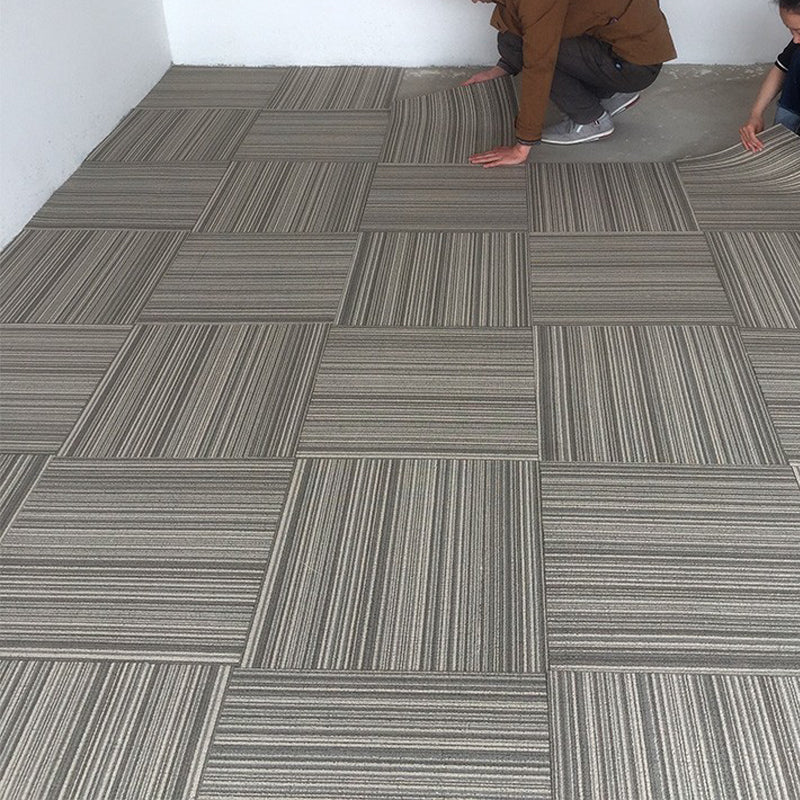 Self Adhesive Carpet Tiles Non-Skid Carpet Tiles for Living Room and Bedroom Cream Gray Asphalt Clearhalo 'Carpet Tiles & Carpet Squares' 'carpet_tiles_carpet_squares' 'Flooring 'Home Improvement' 'home_improvement' 'home_improvement_carpet_tiles_carpet_squares' Walls and Ceiling' 7110676